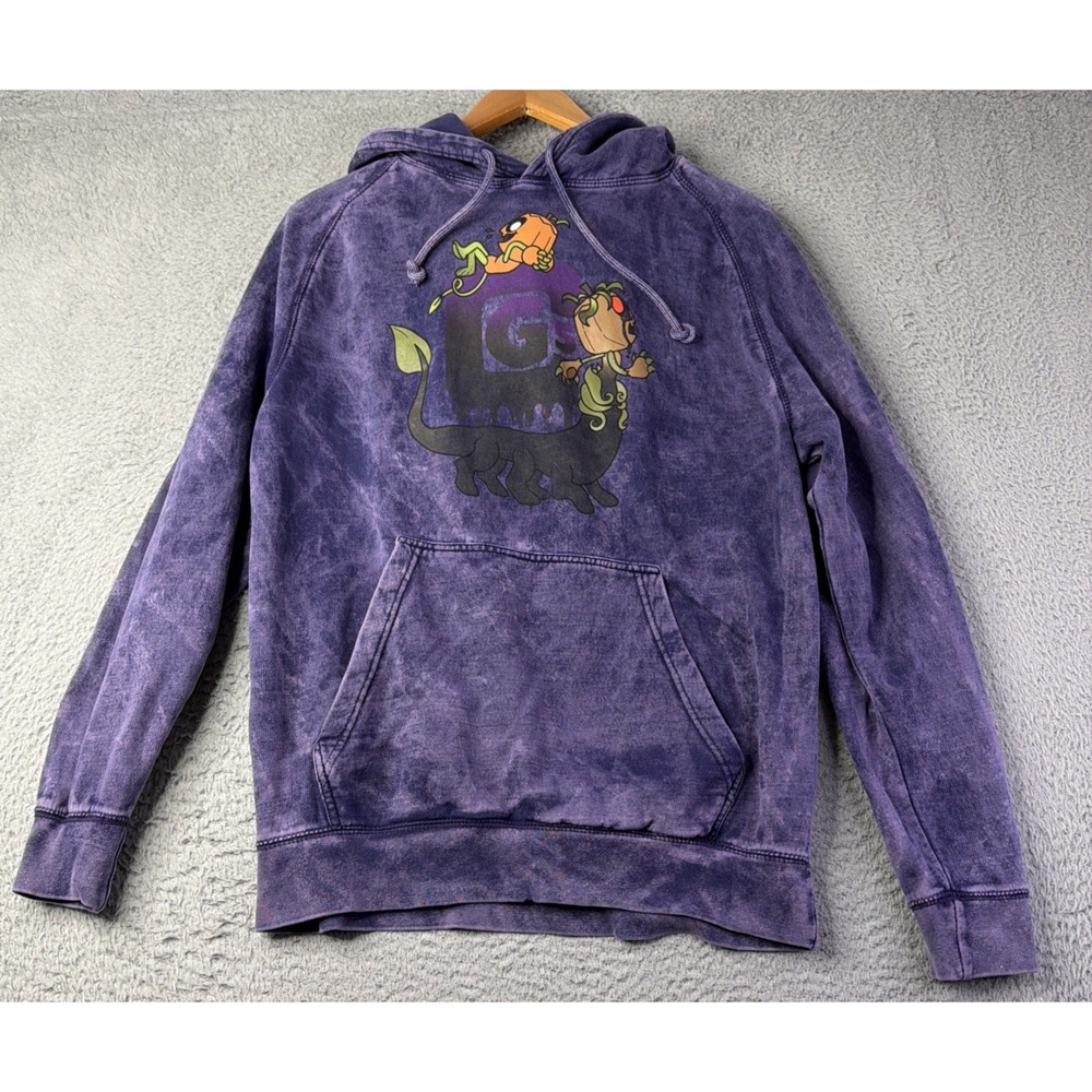 Dandys World Sweatshirt Womens Medium CG5 Gourdy Vintage Purple Wash Halloween